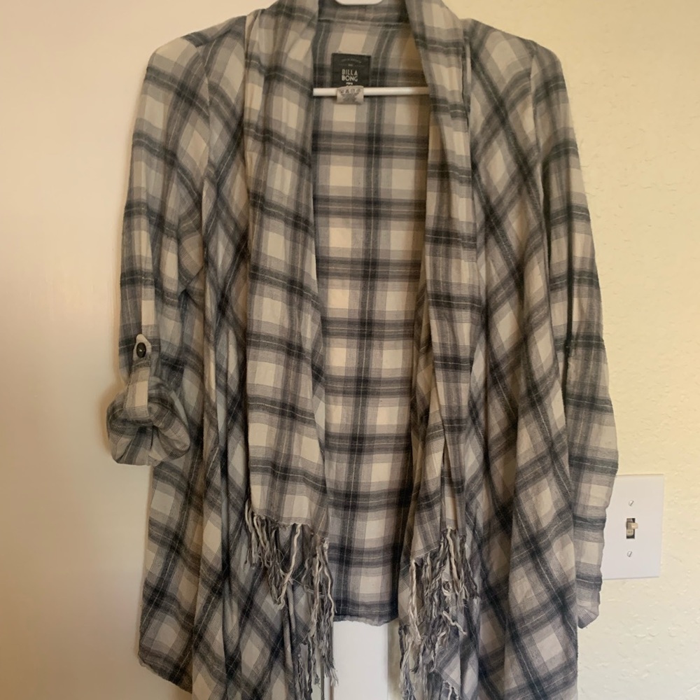 Billabong plaid cardigan